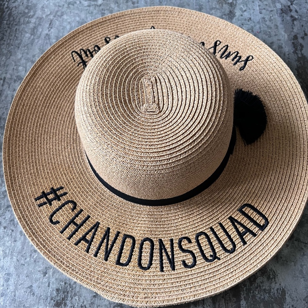 Sun hat Chandon winery Napa
